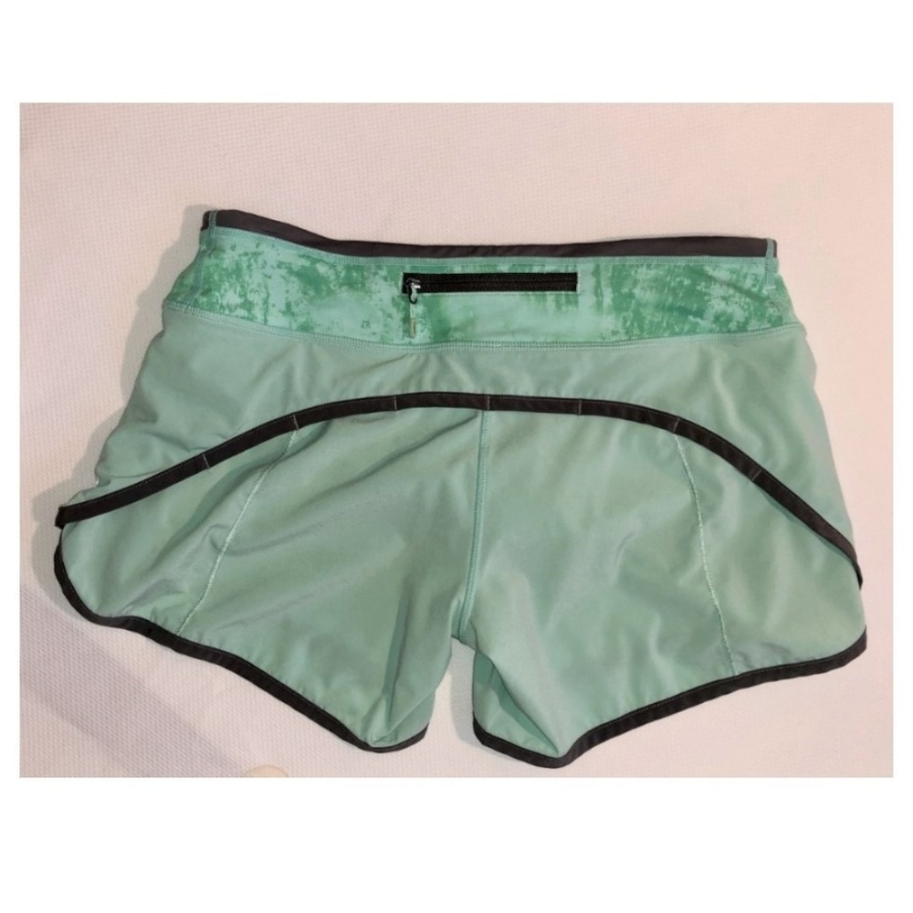 LULULEMON Shorts -size 4 - Mint Green & Gray Trim